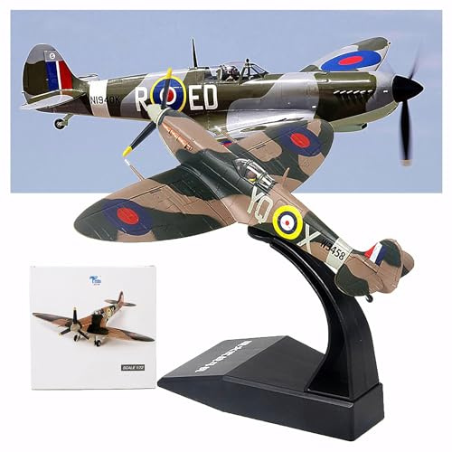 WOGYOZKA 1:72 Spitfire Fighter Model Alloy Aircraft Simulation Military Decoration Airplane Finished Collection