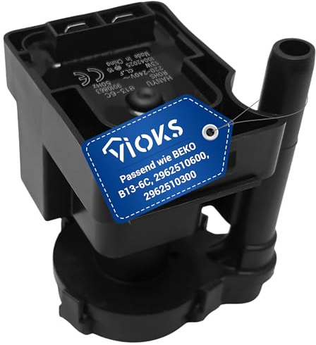 VIOKS Kondensatpumpe Trockner 13W Ersatz für Beko Blomberg 2962510300 | Kondenswasserpumpe Pumpe, Ersatz für Hanyu B13-6B B13-6C, für DCU DNM DPU DPY DPS DTB DTG Wärmepumpentrockner Wäschetrockner