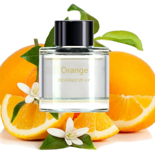 Car Air Fresheners，Smart Car Air Freshener Perfume Refill,1.69 fl oz (50ml), lasts 2–6 months, safe for pregnant women and babies (Orange-fresh)