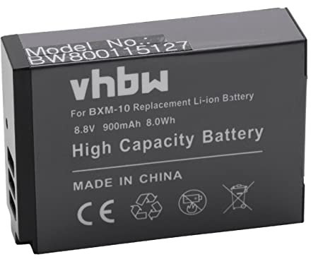 vhbw batteria compatibile con XiaoYi Yi M1 fotocamera (900mAh, 8,8V, Li-Ion)