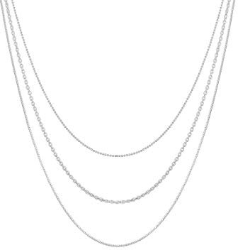 Elli Halskette Damen Layer Look Basic Trend Blogger in 925 Sterling Silber