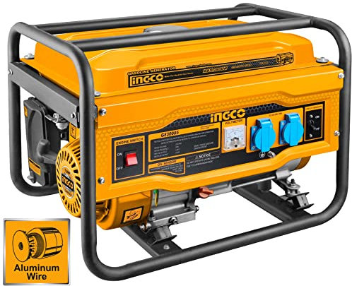 INGCO GENERATORE di Corrente A Benzina 2,8kW Gruppo elettrogeno Portatile 4 Tempi