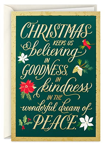 Hallmark Weihnachtskarten mit Aufschrift Christmas Keeps Us Believing, 16 Karten und Umschläge