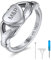 GoldChic Anpassbarer Asche Ring mit Textgravur Edelstahl Claddagh Herz Urne Anhänger für Asche Damen Herren Memorial Andenken Ring Ringgröße 54.4（17.3） Feuerbestattung Schmuck für Hunde Katze