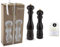 Dekomiro Set Pfeffermühle 40 cm und Salzmühle 30 cm Peugeot Paris Schoko u-Select Geschenkset mit 100 gr. Salz