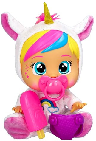 CRY Babies Loving Care Fantasy Dreamy | Interaktive Puppe, die echte Tränen weint, einen Pyjama trägt und 3 Accessoires enthält - Spielzeug und Geschenk für Mädchen und Jungen