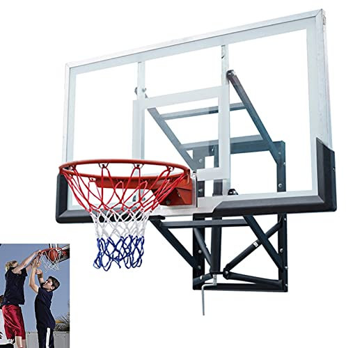 Basketballkorb Basketballkorb Outdoor 10 Ft Verstellbar - Solide Stahlkonstruktion, Stabiles Basketball-Zielbrett und Felgenset, Jugend-Basketballtor für Erwachsene