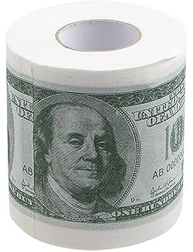 Lustige Hundert-Dollar-Schein-Toilettenpapierrolle, 100-Dollar-Geldrolle, neuartiges Geschenk, 2-lagiges Papierhandtuch, Toilettenpapier, Badezimmerzubehör (Color : 2pcs)