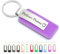 Porte-clés personnalisé en cuir et métal - Idée cadeau homme femme ou couple, cadeau personnalisé porte clé marraine parrain, cadeau père, mère (Violet - Avec personnalisation)