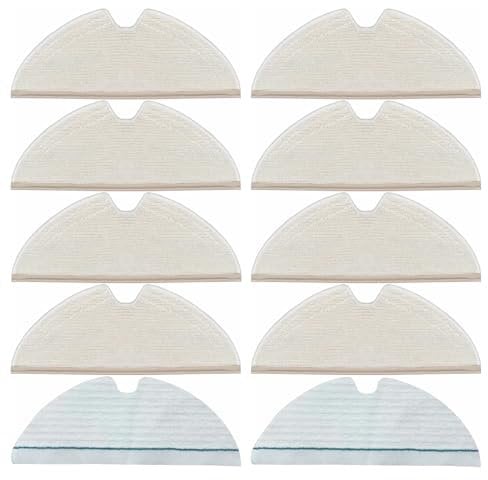 Mop Pad Replacement for Roborock Q5 Pro/Q8 Max/Q8 Max+/Q7/Q7+/Q7 Max/Q7 MAX+/S5/S50/S51/S55/S5 MAX/S6/S6 Max/S6 MAXV/S6 Pure/E-Series Robot Vacuum Cleaner, Reusable Microfiber and Disposable Mop