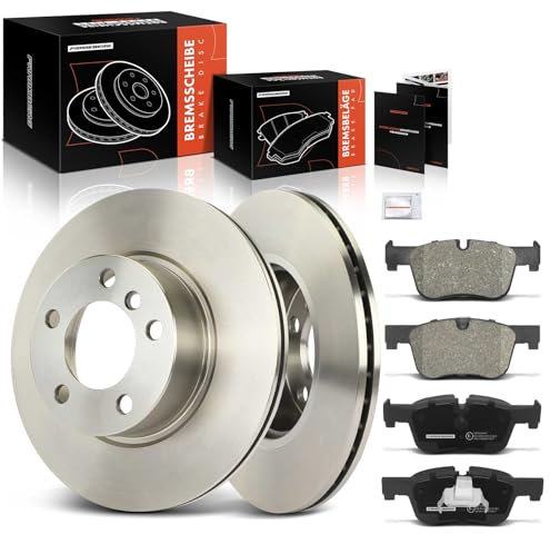 Frankberg 2x Bremsscheiben + 4x Bremsbeläge Vorderachse mit Bremsenschmiermittel Kompatibel mit 3er F30 F80 316-320 2011-2018 1er F20 118-120 1.6L 2.0L 2010-2019 Replace# 34116850568
