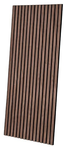 KARAT Panneaux muraux en MDF - Panneau mural avec placage en bois et feutre - Tasseau mural Décoration pour intérieur -Isolation sonore pour Bureau Maison - Noyer noir, 118x60 cm