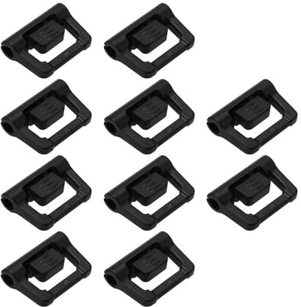 VGOL 10PCS Camping Tent Poles Hooks Tent Sky Hooks Plastic Hook Aperture 4.8mm Slide Width 18mm for Outdoor Camping Awnings Hanging Lights