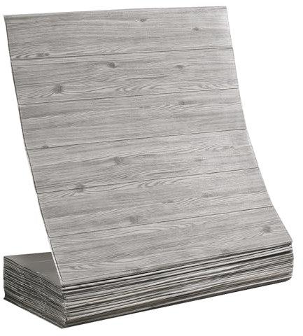 Tapete Selbstklebende, Tapeten Vliestapete, Wallpaper, Tapete Holzoptik, Wandpaneele für Wohnzimmer Schlafzimmer, Akustikpaneele, 70CM*10M (Graue Eiche)