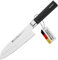 GROSSMAN® 110SH - Sashimi | Santoku Messer 29,6 cm | Ultrascharfer Küchenmesser | Deutschem Edelstahl Klinge 16,0 cm | mit Ergonomischen Griff 13,6 cm (185 Gramm)