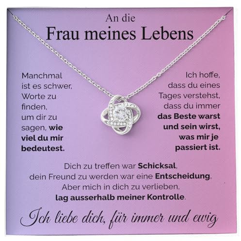 SOFIA FERRER Partner Geschenke, Jahrestag Geschenk Für Sie, Halskette Damen Silber 925, Hochzeitstag Geschenke Für Frauen, Schmuck Damen, Valentinstag Für Sie, Frauen Geschenk (Ewig)