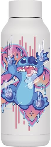 QUOKKA x DISNEY | BOTELLA TERMO ACERO INOXIDABLE | SOLID WHITE 510 ML STITCH DRIP