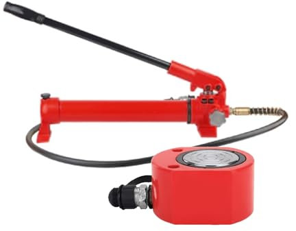 Martinetto idraulico con retrazione automatica, capacità 30 tonnellate con pompa manuale CP-700, kit cilindro idraulico, angoli di utilizzo multipli, for cantieristica navale, ponti(30T jack+CP-700 ha