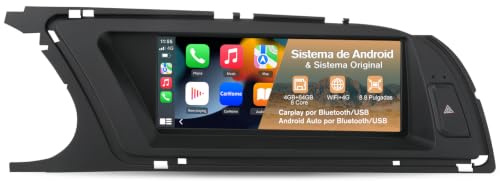 AWESAFE Android [4GB+64GB] Radio Coche con Pantalla Táctil 8.8 Pulgadas para Audi A5 2013-2016 Sin Sistema MMI, Apoya GPS/Carplay/Android Auto Inalámbrico，Admite WiFi/WLAN/4G