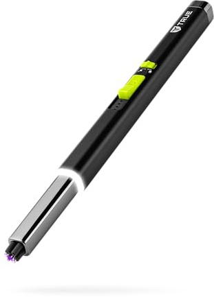 True Utility Plasma Feuerzeugstab - Wiederaufladbares, winddichtes Dual-Arc Elektrofeuerzeug mit LED-Lichtring, USB-C-Ladung und Sicherheitsschloss - Ideal für Camping, Grillabende & Notfall-Kits