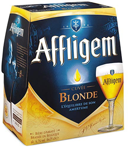 Affligem Blonde - Bière Belge d'Abbaye, 6.7% vol. - 6 x 25 cl