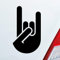 Hellweg Druckerei Heavy Metal Gruß Pommesgabel Rock Auto Aufkleber Sticker Heckscheibenaufkleber