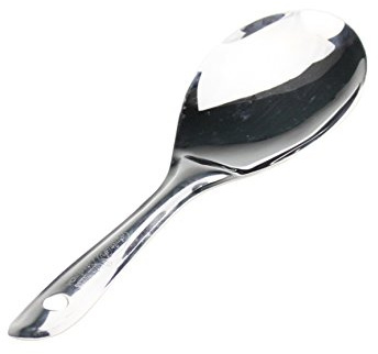 Rice Soup Serving Spoon Stainless Steel Rice Paddle Scoop Spoon Soup Serving Spoon Ideal for Serving Rice, Soup, Vegetable by Global Kitchen