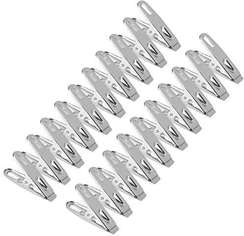 20 Piezas Pinzas para Tender la Ropa de Acero Inoxidable Resistentes al Viento