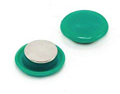 High Power Green Planning Office Magnets for Fridge, Whiteboard, Noticeboard, Filing Cabinet - 30mm dia x 11mm high - Pack of 120