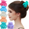 RC ROCHE 6 Stück Kürbis Haarklammer Oktopus für Damen Haarspange Haarklammern mit Ineinandergreifenden Zähnen Festem Griff Spinne Hochwertiger Klaue Klemme Mädchen, Medium Pastell Multifarben