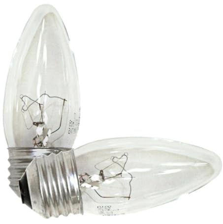 SYLVANIA 15W 120V B10 Decor Torpedo Light Bulb (2 Pack) - Warm White, 2850K, 1500Hr, 70 Lumens