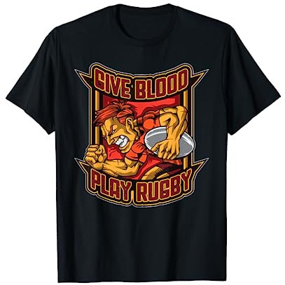 Rugby Give Blood - Play Rugby Geschenkidee für Rugbyfans T-Shirt