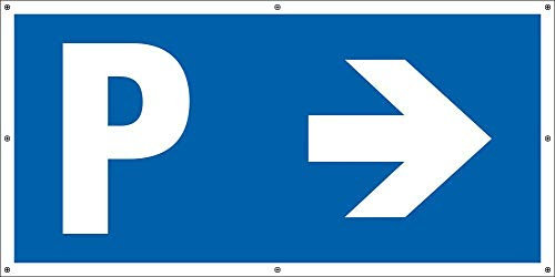 PVC Werbebanner Banner Plane Festival Bauzaunplane Parken Parkplatz Rechts