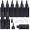 BENECREAT 30 Pack 30ml Bouteilles de Distribution en Plastique Noir Bouteilles de Colle UV avec Capuchon, trémies à Entonnoir 5PCS pour résine UV, Bricolage, Colle, liquides
