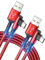 JSAUX Cable USB C Carga Rápida 3,1A [2-Pack 2M+2M], Cable Cargador Tipo C Ángulo de 90 Grados Compatible con iPhone 16 15 Pro, Samsung Galaxy S24 S23 S22 S20 S10, A52 A73, Xiaomi Redmi Note 11 10-Rojo