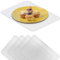 VILSTO Transparent Clear Matte Placemats, Mats for Table, Dining, Kitchen, Set of 4, Protective, Waterproof, Washable, Durable, Room Décor