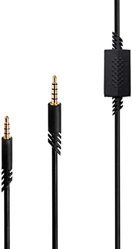 Xingsiyue 3.5 mm Männlich Verlängerungs Kabel Inline Stumm Wire für Astro A10 / A40 Wired Gaming Headset(Schwarz, 2 m / 6.5 Fuß)