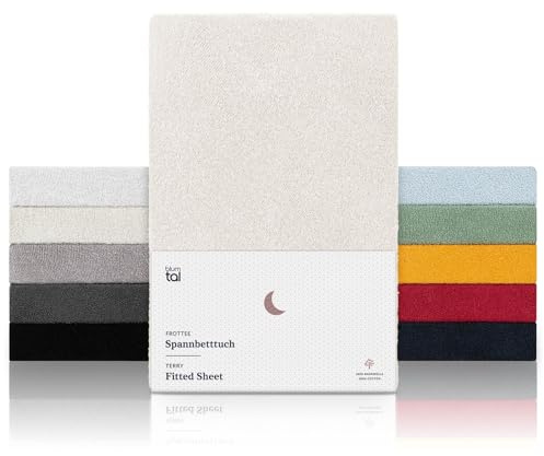 Blumtal® Frotté påslakan 140 x 200 cm - Öko-Tex Certifierad, Värmande i Elfenben