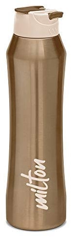 Milton Insulated Water Bottle 26 oz (790 ml) Stainless Steel Double Walled Vacuum Flask Hot and Cold Drinks, Leak Proof Simple Screw Lid, Office, Gym, Stark 900 Brown