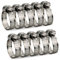 InduSKY Schlauchschelle Set 16-25mm Einstellbare Edelstahl Schlauch Clips Rohrschellen Schlauchklemmen Sortiment Kit für Haus Gas Rohr, Wasser Rohr, Tank, Automobil-Tubing 10 Stücke (16-25mm)