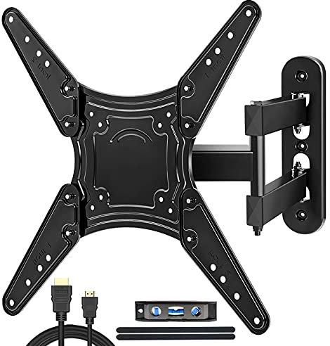 Juststone TV-Wandhalterung, schwenk- und neigbar, schwenkbare Arme, voll bewegliche TV-Halterungen, Wandmontage, kompatibel mit 71.1–149.7 cm (28–55 Zoll), LCD, 4K Flachbildfernseher bis zu 29.9 kg