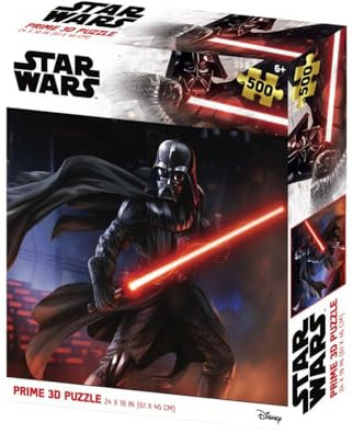 Prime 3D 32606 RD-RS263102 Star Wars Darth Vader Linsenraster-Puzzle, 500 Teile, Mehrfarbig, único