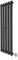King Black Electric Vertical Radiator 1250mm (h) x 360mm (w) - 600w Thermostatic Element (Pre-Filled)