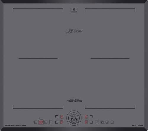 Kaiser KCT 6730 FIG | Avantgarde PRO 59cm Induction Hob | Grey 4 Zone Glass Cooktop