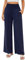 Famulily Summer Trousers for Women UK Straight High Waisted Linen Beach Cover Up Pants Navy Blue XXL