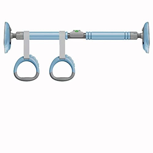 BCPPO Klimmzugstange Türrahmen-Klimmzugstange, Kinder-Teenager-Übungs-Fitness-Reckstange, 70–160 cm Verstellbare Aufhängestange, Max. 250 Kg (Color : Blue, Size : 70-96CM)