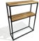 FLEXISTYLE Konsolentisch schwarz Metall Holz Eiche Industrial LOFT Design (60x80x20 Zwei Regale)