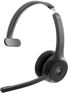 Cisco Headset 721, Wireless-Single-On-Ear-Bluetooth-Kopfhörer, Webex Taste, USB-A-HD-Bluetooth-Adapter, Softcase, Carbon Black, EIN Jahr Garantie mit beschränkter Haftung (HS-WL-721-BUNA-C)