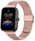 Vancle Correa para Amazfit Bip Correa/Amazfit Bip 3 / Amazfit Bip U Pro/Bip 3 Pro/Bip U/Bip Lite/Bip S/Bip S Lite, 20mm Pulsera de Repuesto de Metal con Hebilla a Presión de Acero Inoxidable
