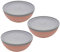 3er Set Magu Natur-Design Schüssel Rot mit Deckel Ø 16 cm aus einem Polymer aus natürlichen Materialien Servierschüssel Salatschüssel